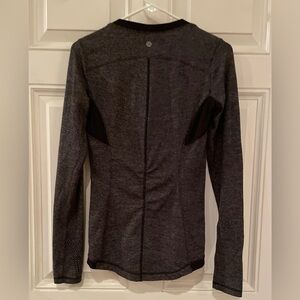 Lululemon Long Sleeve ribbon trim reflective sweat wicking mesh